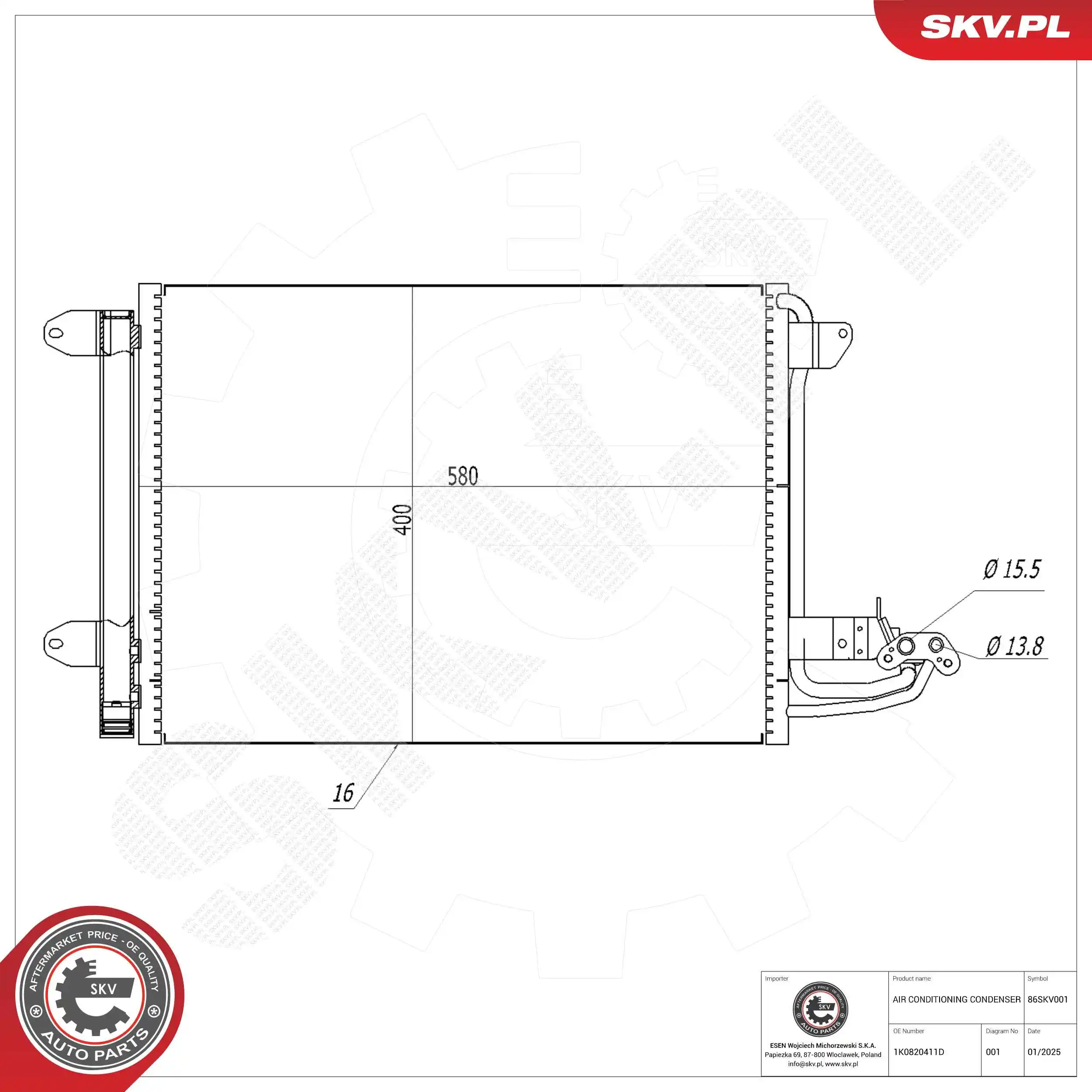 Condenser, air conditioning